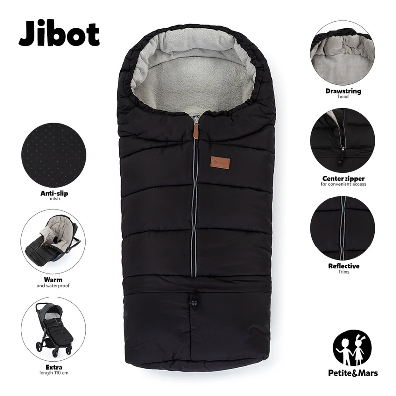 PETITE&MARS Állítható bundazsák 3in1 Jibot - Black