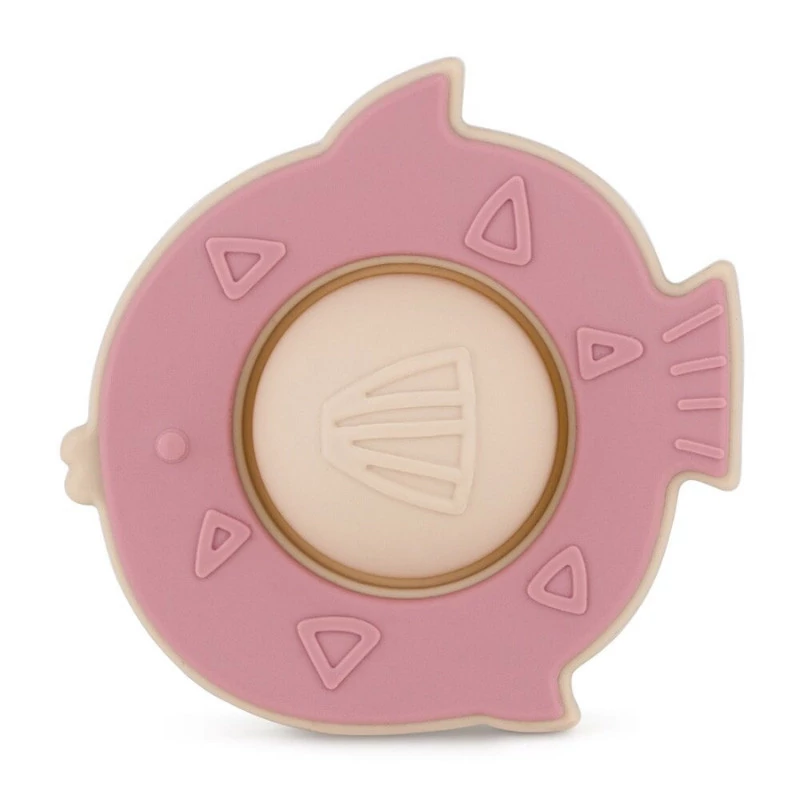 PETITE&MARS Szilikon játék Fish Fiona Dusty Rose 6hó+