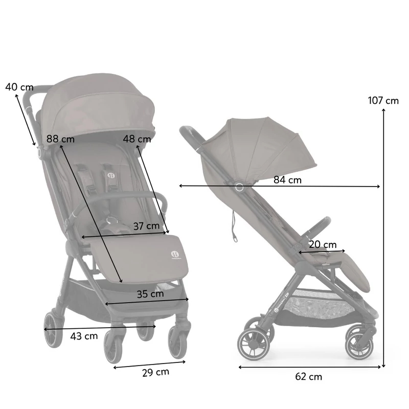 PETITE&MARS Sport babakocsi Zip Creamy Cocoa