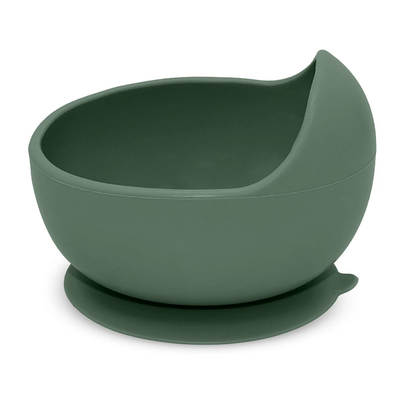Petite&Mars Szilikon tál tapadókoronggal, Take&Match, Misty Green, 6 hó+
