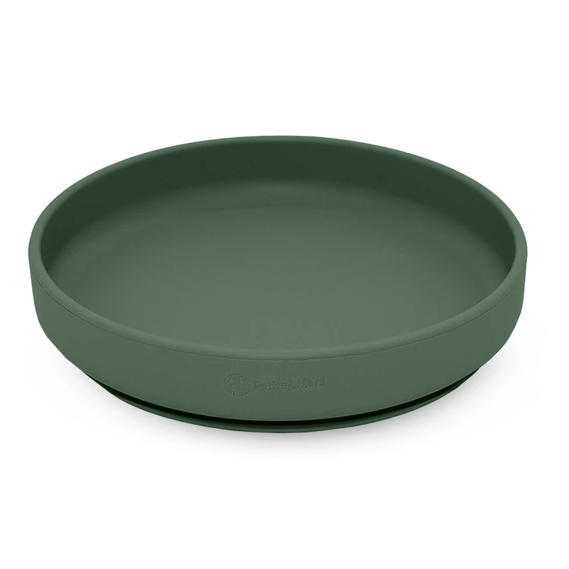 Petite&Mars Szilikon tányér tapadókoronggal, Take&Match, Misty Green, 6 hó+