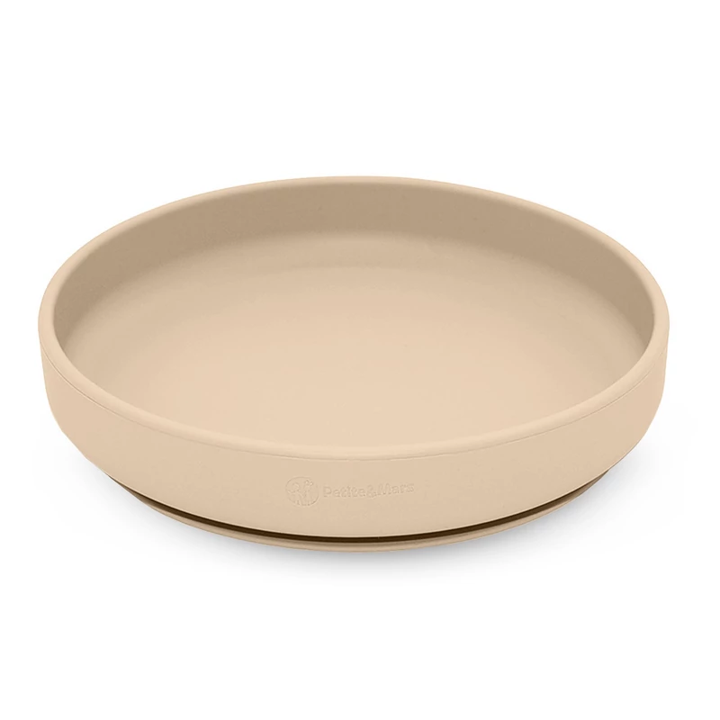 Petite&Mars Szilikon tányér tapadókoronggal, Take&Match, Desert Sand, 6 hó+