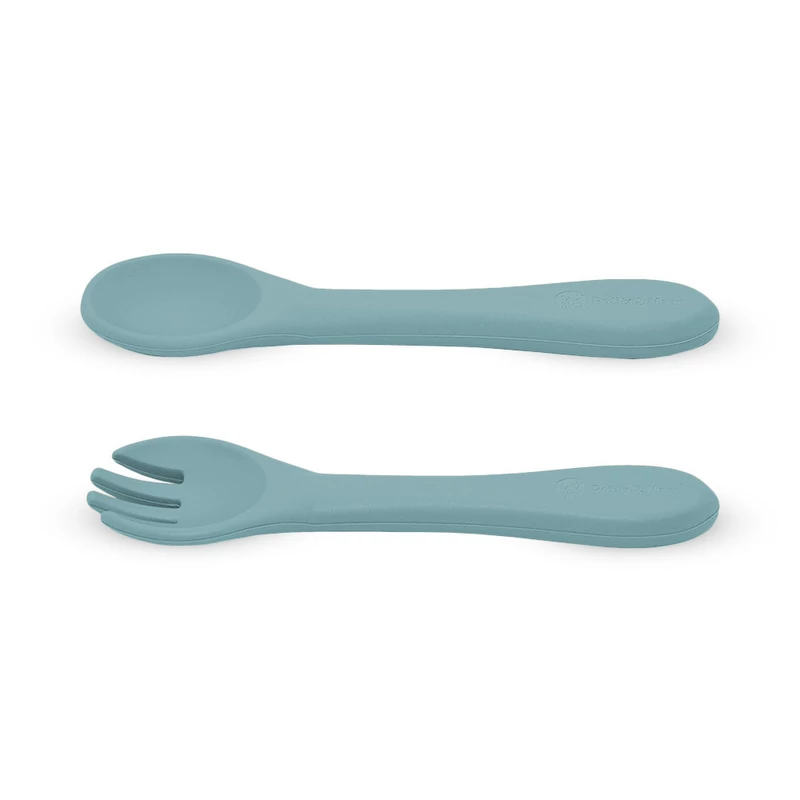 PETITE&MARS Szilikon evőeszközök Take&Match Frosted Sky 6m+