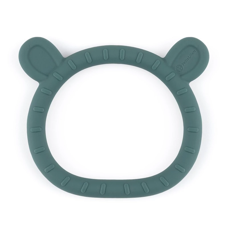 Petite&Mars Szilikon rágóka, Teddy, Misty Green, 0 hó+