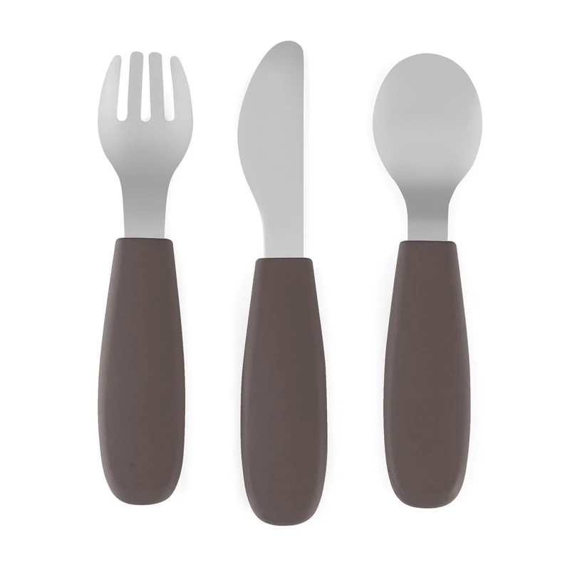 PETITE&MARS Rozsdamentes acél evőeszközkészlet Take&Match Bitter Cocoa 12m+