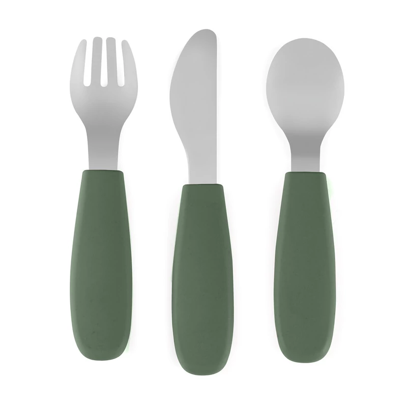 PETITE&MARS Rozsdamentes acél evőeszközkészlet Take&Match Misty Green 12m+