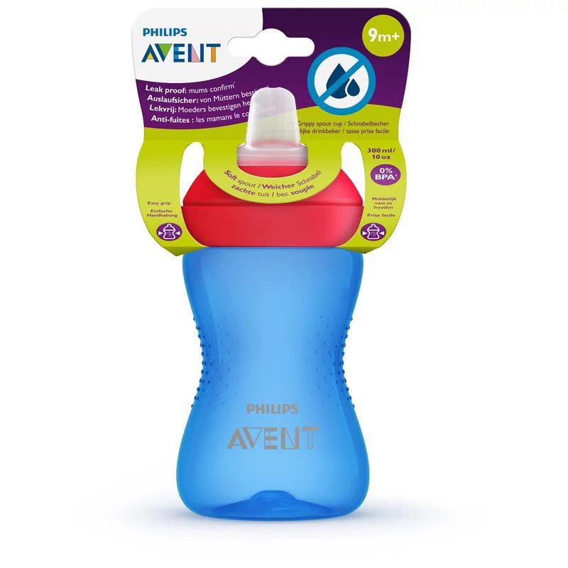 Avent SCF802/01 Puha harapásálló csőrös pohár 300 ml - kék