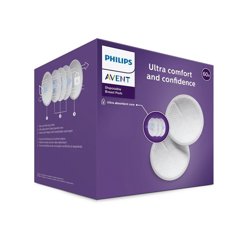 Avent SCF254/61 Eldobható melltartóbetét, 60 darab