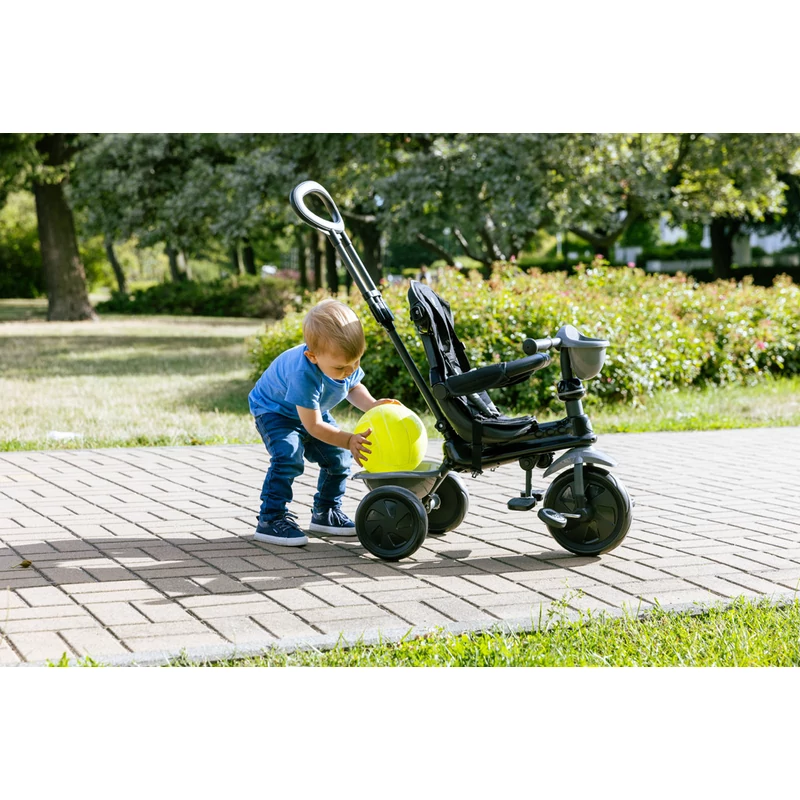 QPLAY Tříkolka Cosy Grey, věk 10-72 měsíců
