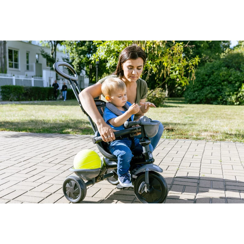 QPLAY Tříkolka Cosy Grey, věk 10-72 měsíců