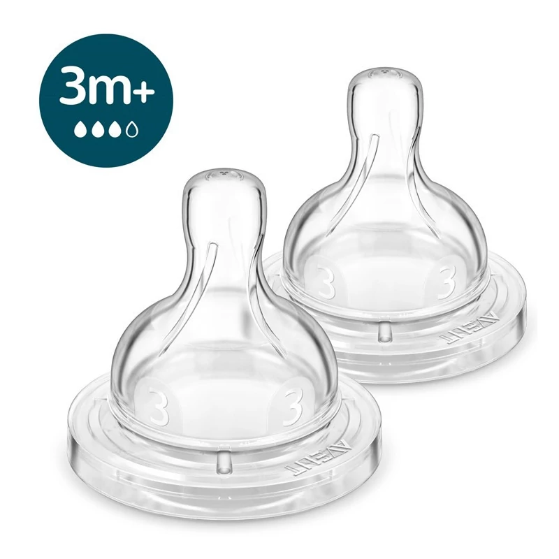 Philips AVENT SCY763/02 Etetőcumi Anti-colic közepes átfolyás 3hó+ 2 db