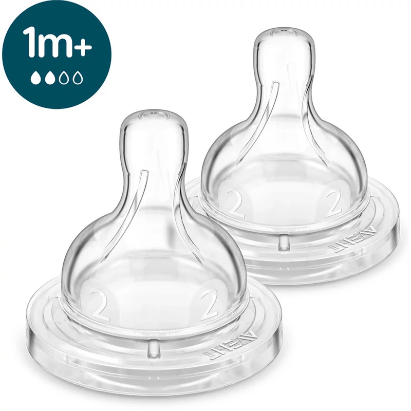 Philips AVENT SCY762/02 Etetőcumi Anti-colic lassú átfolyás 1hó+ 2 db