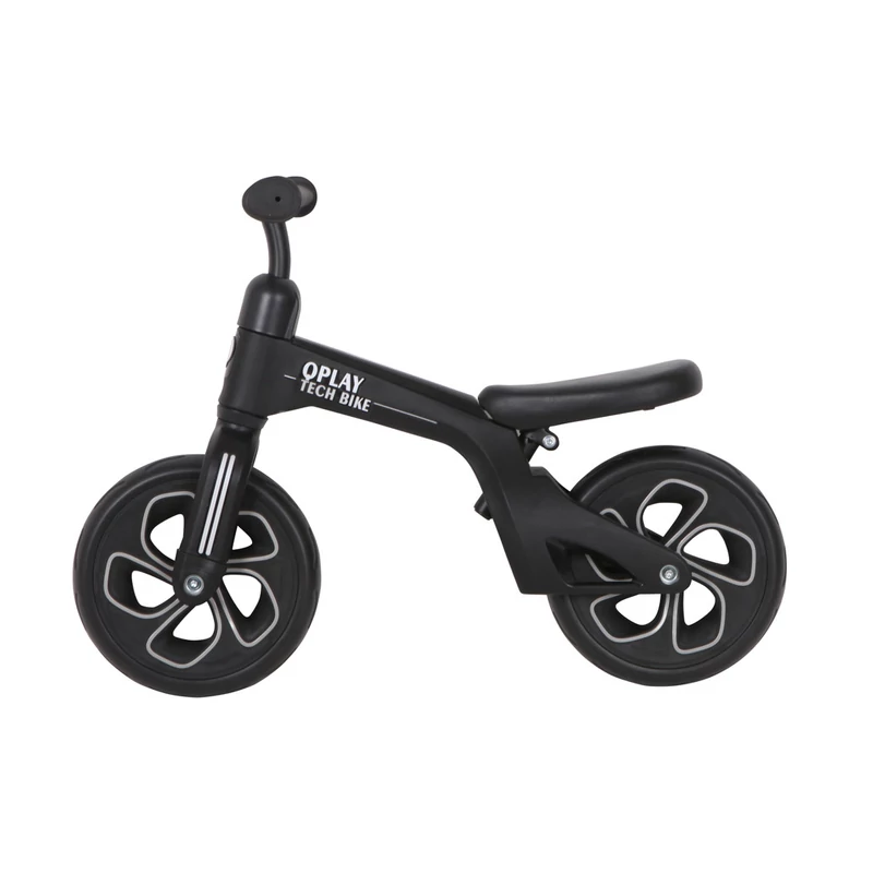 QPLAY futóbicikli Tech Black, kor 2 - 4 év, 30 kg-ig