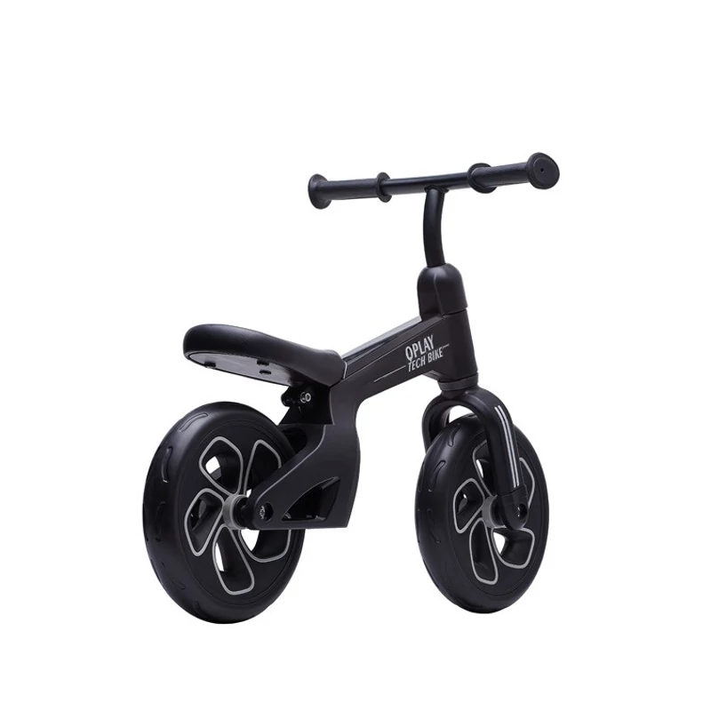 QPLAY futóbicikli Tech Black, kor 2 - 4 év, 30 kg-ig