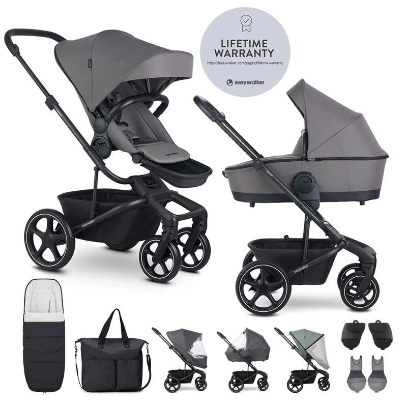 EASYWALKER Kombinált babakocsi Harvey⁵ Pebble Grey XXL RWS