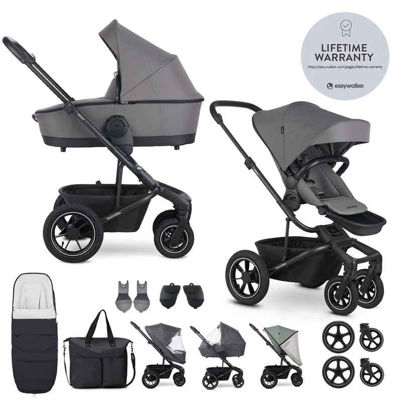 EASYWALKER Kombinált babakocsi Harvey⁵ Pebble Grey XXL AIR