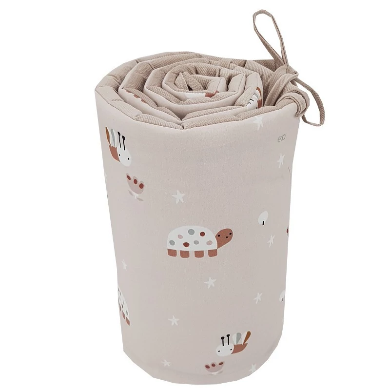 EKO Védő a kiságyba VELVET Bees 360x35 cm - Beige