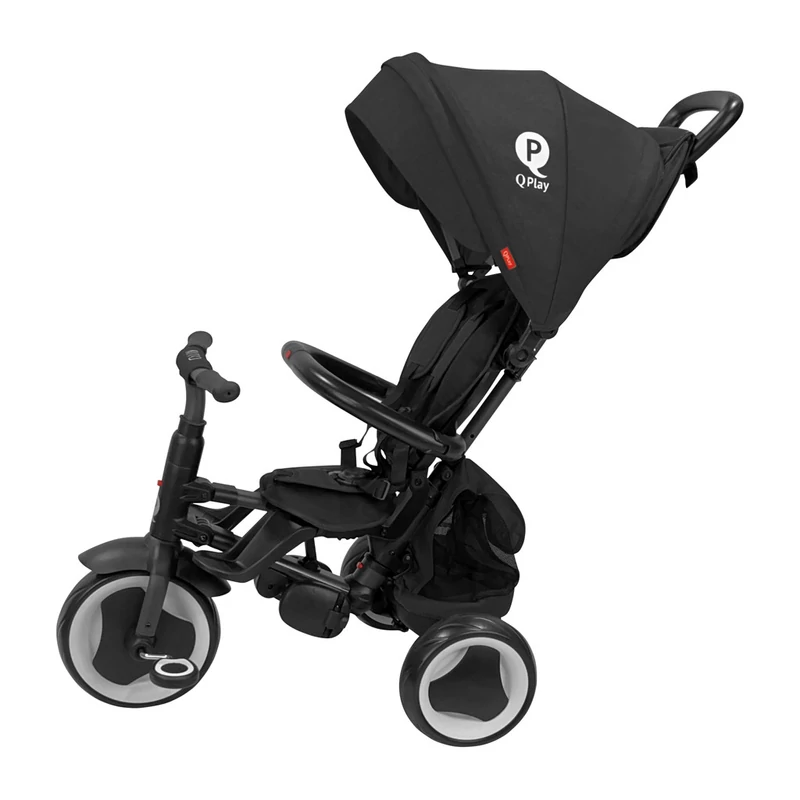 QPLAY Tricikli Rito eva plus Black, életkor 10-72 hónap
