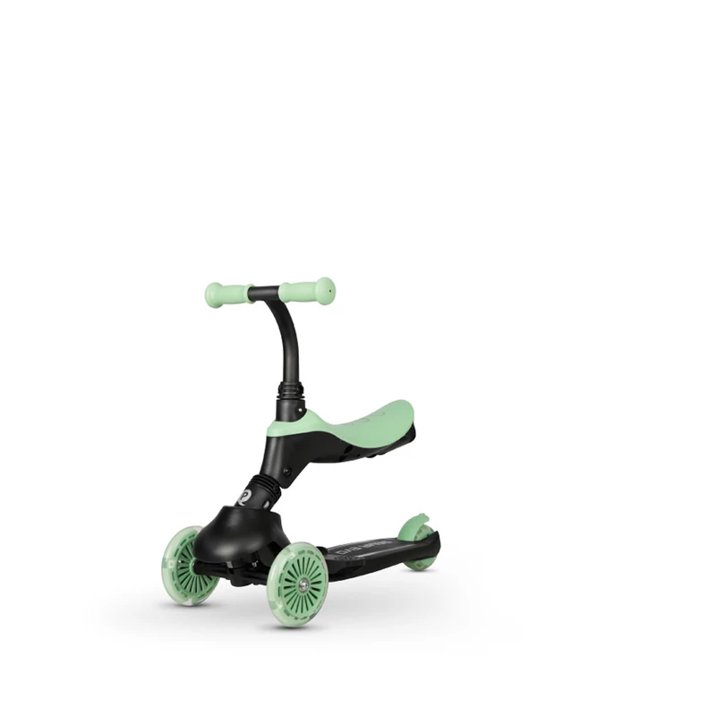 QPLAY futóbicikli / roller Sema Evo LED fényekkel Jade Green, kor 1 - 6 év, 50 kg-ig
