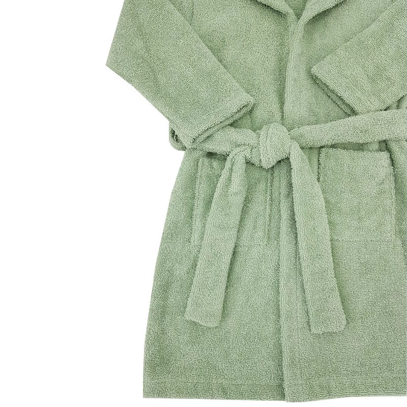 EKO Köntös pamutból kapucnival és fülekkel méret 80-86 - Olive green