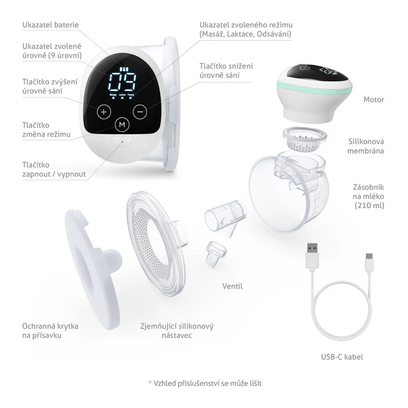 TRUELIFE Elektromos anyatej szívó handsfree Nutrio BP W5