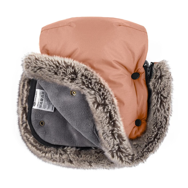 PETITE&MARS Téli szett Arctic 4in1 bundazsák + kézmelegítő kesztyű babakocsira Furry - Pastel 