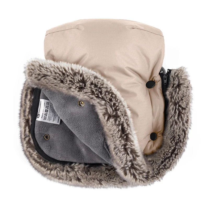 PETITE&MARS Téli szett Arctic 4in1 bundazsák + kézmelegítő kesztyű babakocsira Furry - Rose Pe