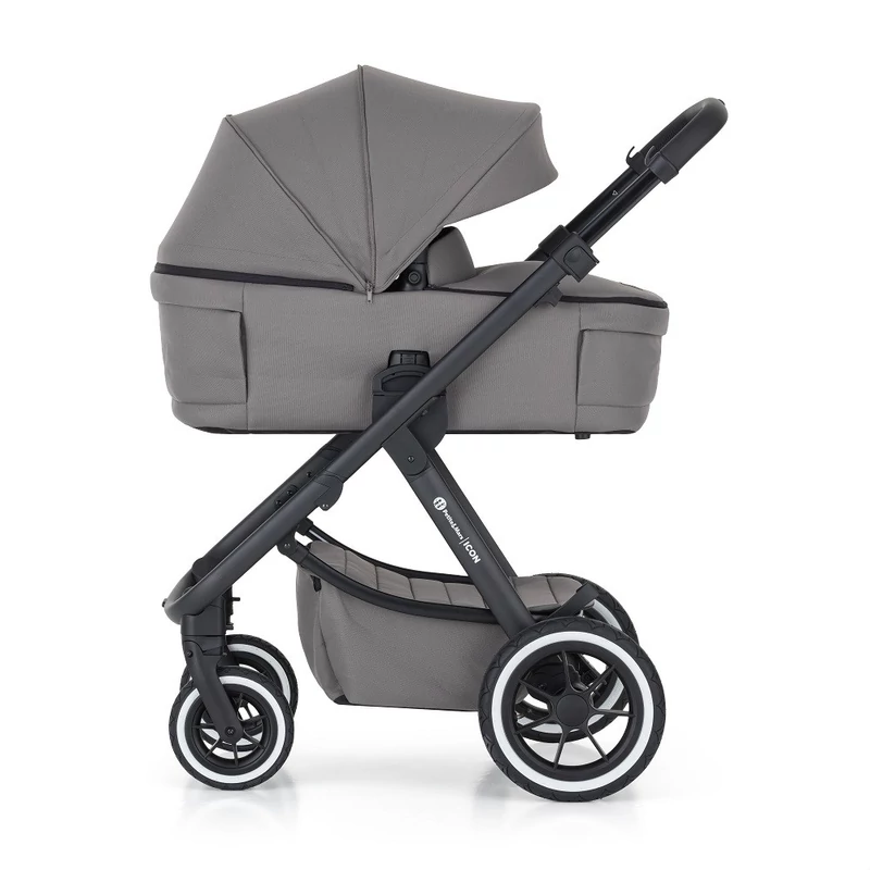PETITE&MARS Kombinált babakocsi ICON 2in1 Dove Grey LITE AIR + Core Pro i-Size Black Grey + Bázis