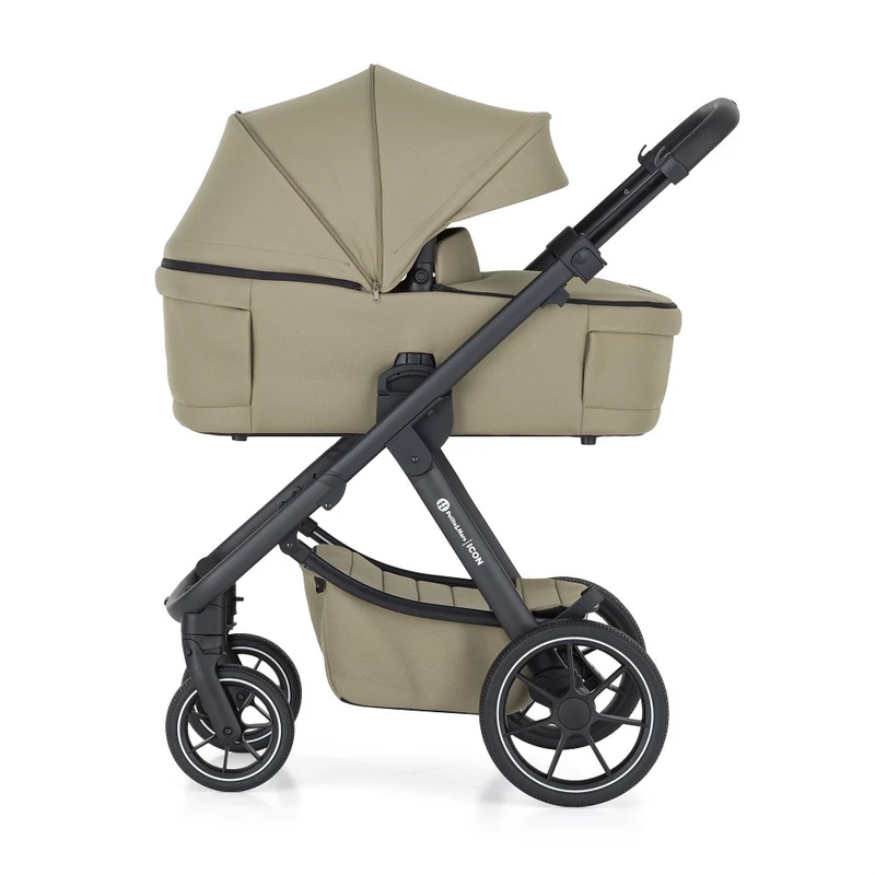 PETITE&MARS Kombinált babakocsi ICON 2in1 Mossy Green XXL RWS + Core Pro i-Size Black Grey + Bázis