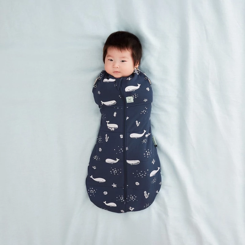 ERGOPOUCH Pólya és hálózsák 2 az 1-ben 0-3 hónap 3-6 kg 2,5 tog - Cocoon Whale
