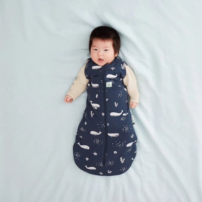 ERGOPOUCH Pólya és hálózsák 2 az 1-ben 0-3 hónap 3-6 kg 2,5 tog - Cocoon Whale