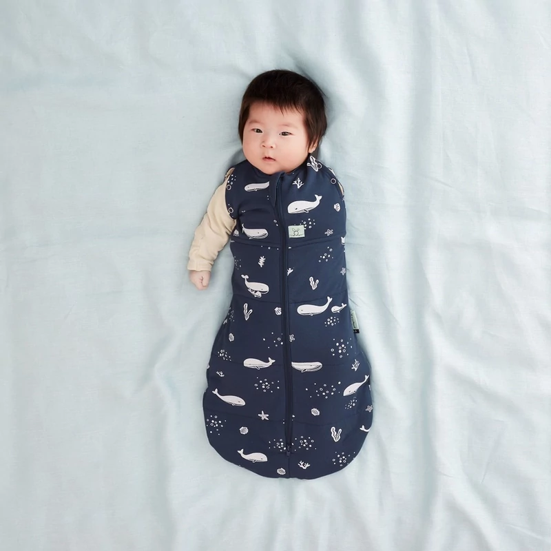 ERGOPOUCH Pólya és hálózsák 2 az 1-ben 0-3 hónap 3-6 kg 2,5 tog - Cocoon Whale