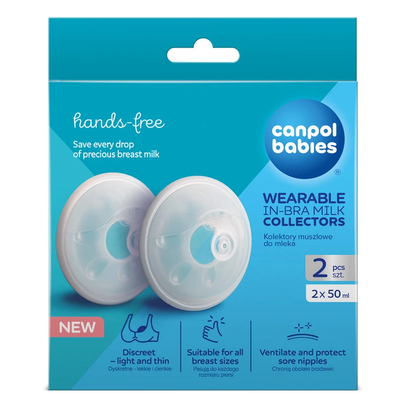 Canpol babies Viselhető tejgyűjtő kagyló, 2db