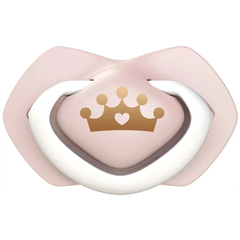 Canpol babies Szilikon szimmetrikus cumi, 0-6hó, 2db, ROYAL BABY - rózsaszín