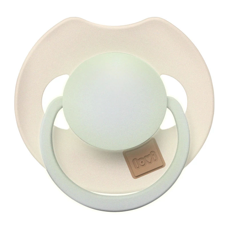 LOVI Világító dinamikus szilikon cumi PRIME 6-18hó 2db - Ivory/Blush