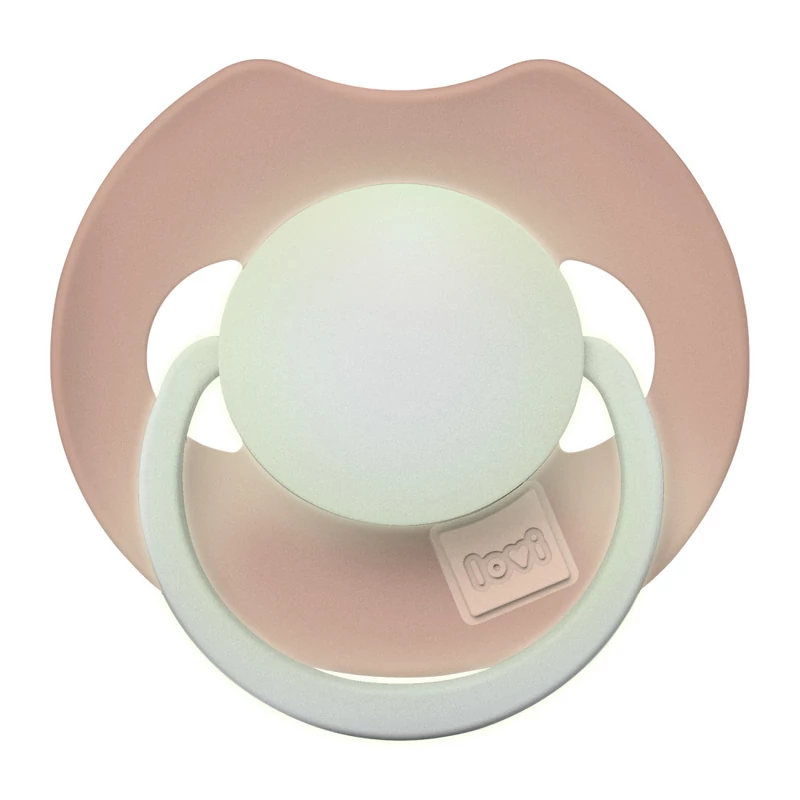 LOVI Világító dinamikus szilikon cumi PRIME 18hó+ 2db - Ivory/Blush