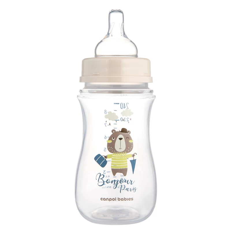 Canpol babies Anti-kólikás cumisüveg, 240 ml, Easy Start BONJOUR PARIS - kék