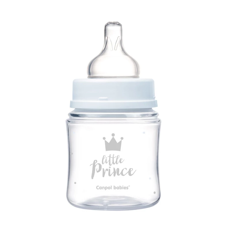 Canpol babies Anti-kólikás cumisüveg, EasyStart, ROYAL BABY, 120 ml - kék