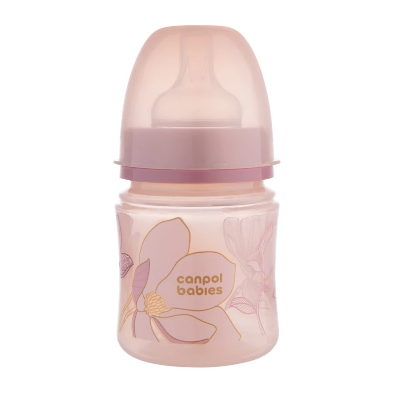 Canpol babies Anti-kólikás cumisüveg, EasyStart, GOLD, 120 ml - pink