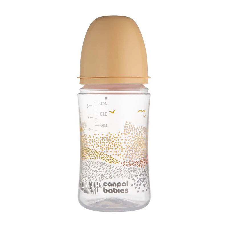 Canpol babies Anti-kólikás cumisüveg, EasyStart, GOLD, 240 ml - bézs