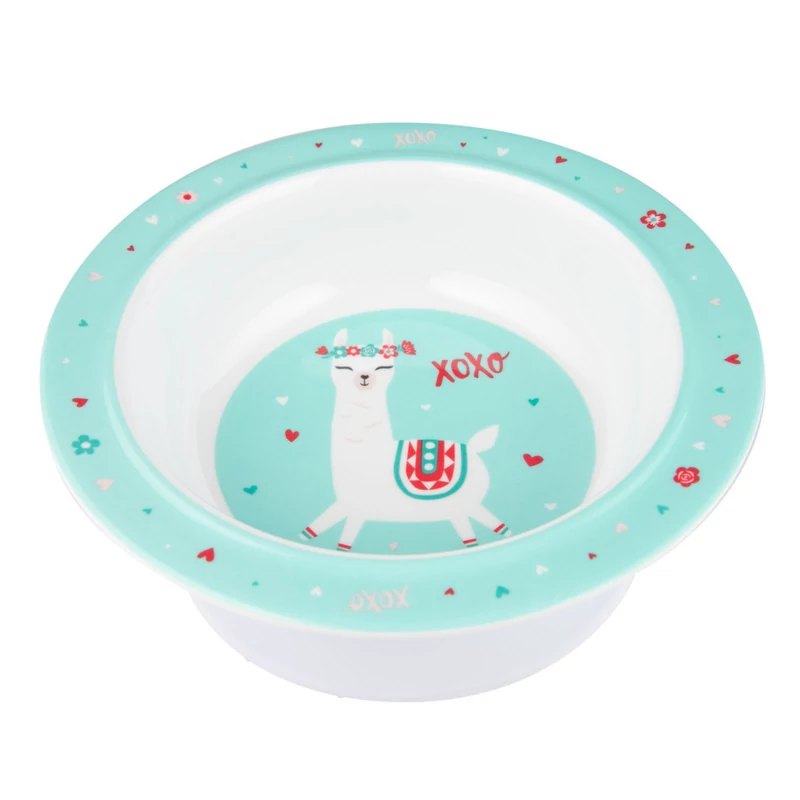 Canpol babies Melamine tál tapadókoronggal, 270ml, EXOTIC ANIMALS - türkiz