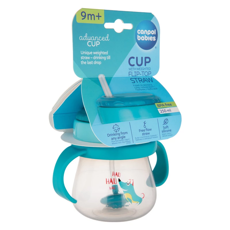 Canpol babies Innovatív itatópohár, flip-top szívószállal, 250 ml