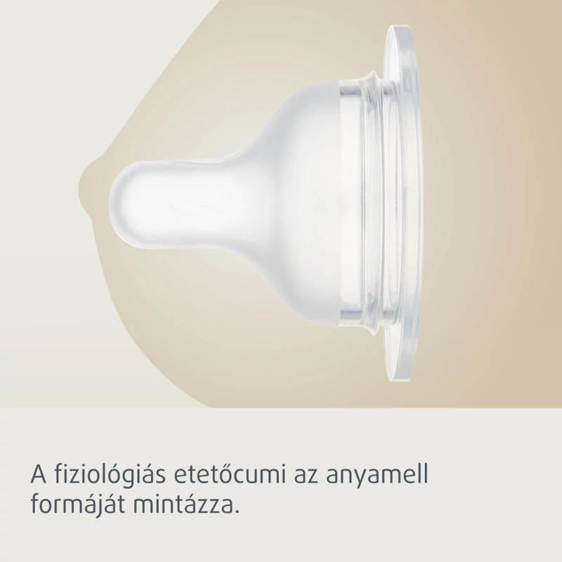 Canpol babies Szilikon etetőcumi az S-alakú cumisüvegekhez, 0hó+, 2db, mini