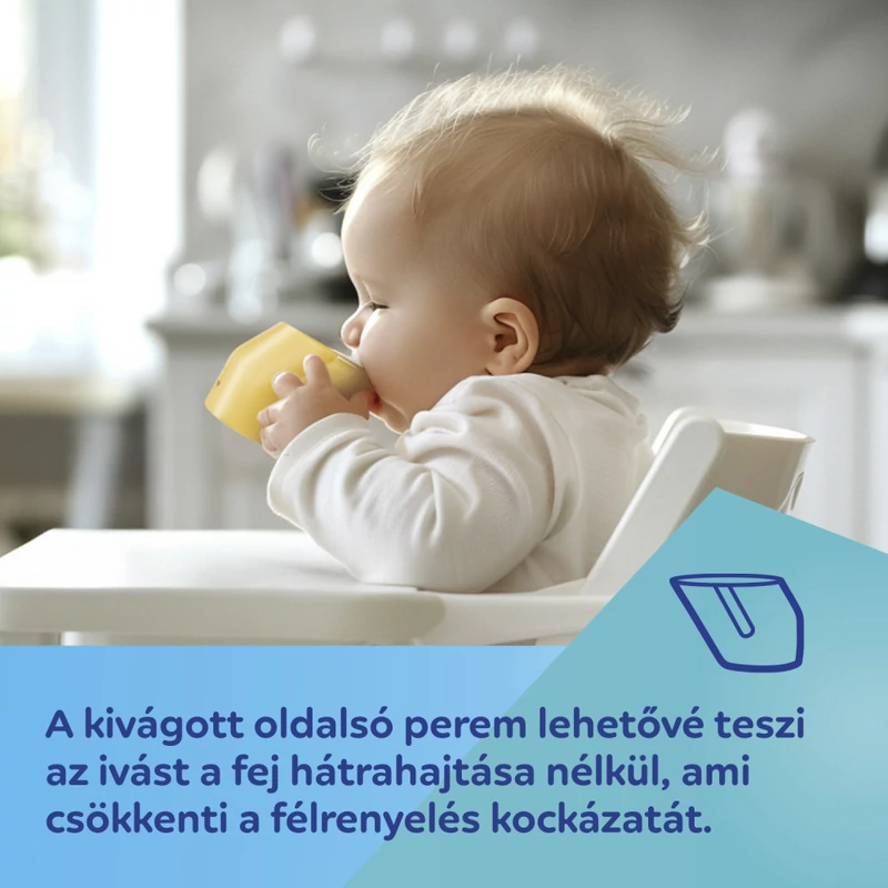 Canpol babies Itatópohár SMART 180 ml 12hó+ - sárga
