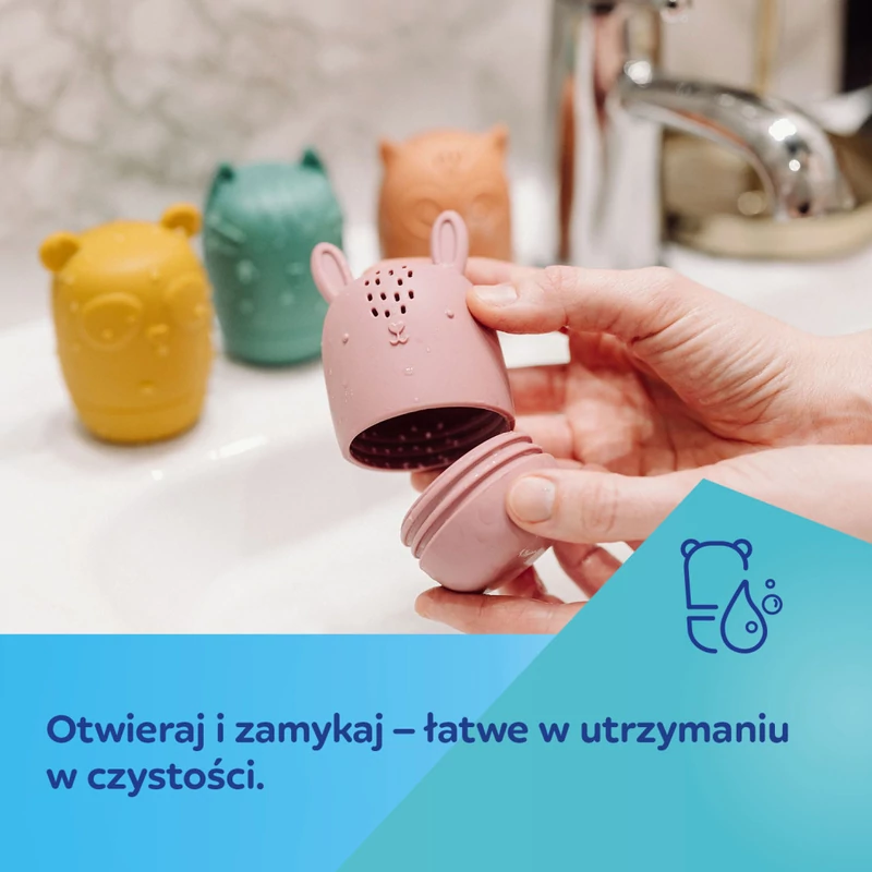 Canpol babies Szilikon fürdőjáték szett, 4 db