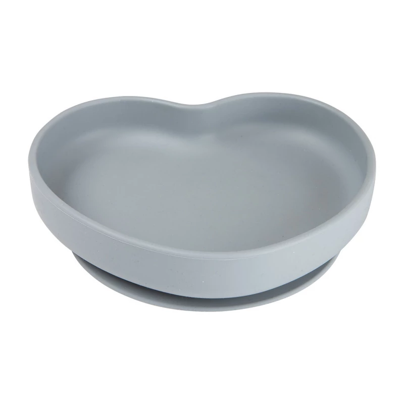 Canpol babies Szilikonos tányér tapadókoronggal, HEART - kék