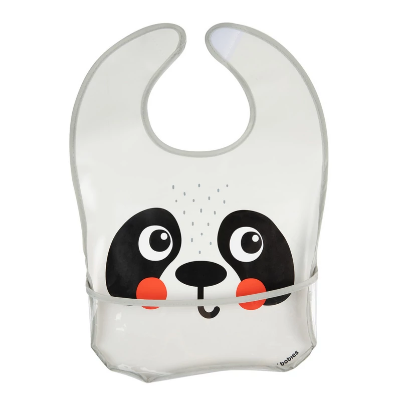 Canpol babies Szilikon előke zsebbel, BabiesBoo, panda