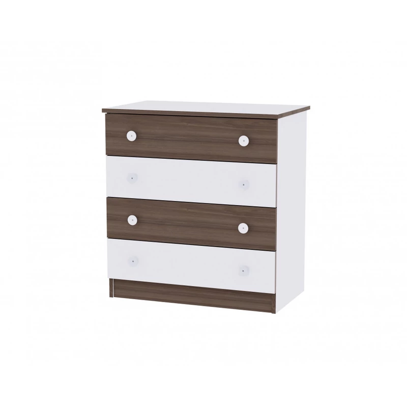 Lorelli Maxi plus kombi ágy 70x160 + Komód - White & Walnut
