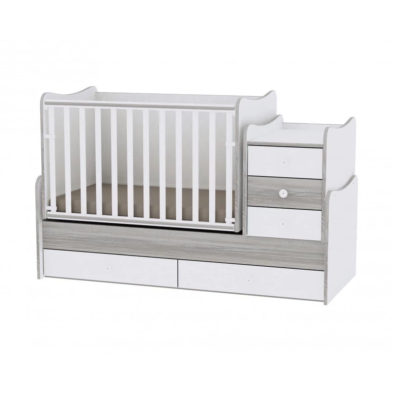Lorelli Maxi Plus kombi ágy 70x160 + Exclusive szekrény - White & Artwood