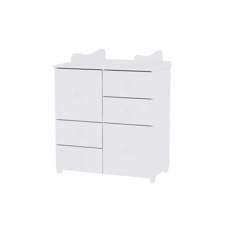 Lorelli Trend PLUS kombi ágy 70x165 + Cupboard pelenkázó komód + Exclusive szekrény - White